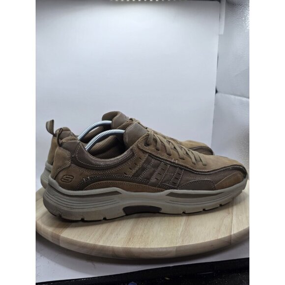 Skechers Mens 12 Classic Fit air cooled memory foam SN66299 color: DSCH, Brown - Picture 3 of 8